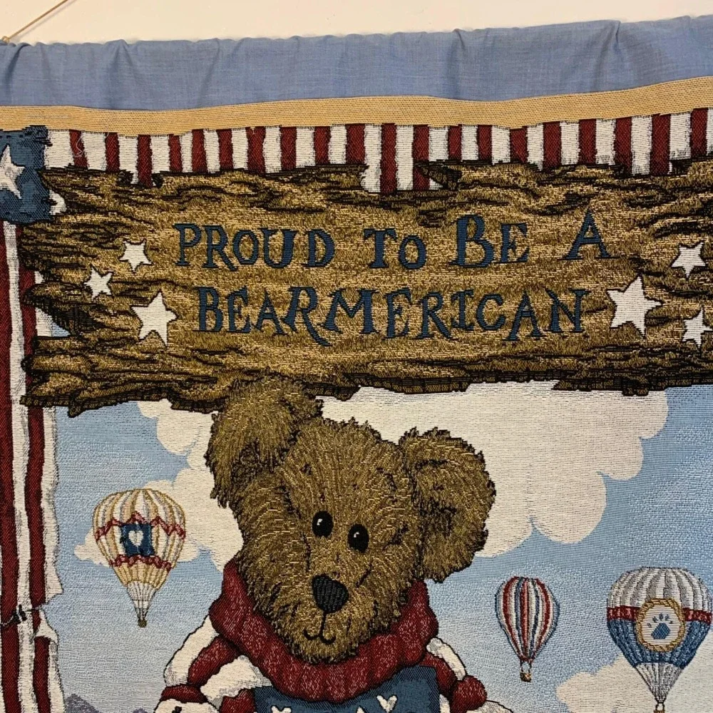 Boyds Bears & Friends USA America‎ Proud Be a Bear Merican Tapestry Wall Hanging